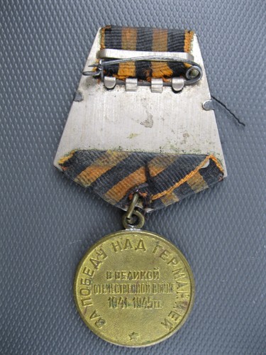 Identificación militar 1945 Medalla por la Victoria sobre Alemania en la Gran Guerra Patria URSS - Imagen 16 de 17