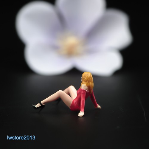 1/64 Niña Sentada Miniaturas Escena Propósitos Figuras Modelo para Coches Vehículos Muñecas - Imagen 6 de 7