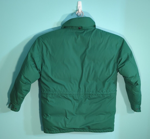 VTG Gant Puffy Down Feather Coat Mens SZ Medium Colorblock Green Red Orange FLAW - Picture 3 of 15