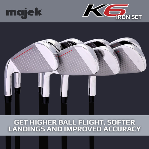 Majek K6 Petite Women's (5'-5'3") Iron Set (4-SW) Right Hand Lady "L" Flex Clubs - Picture 4 of 9