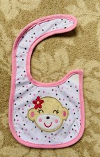Bavaglino da dentizione bambina/ragazzo - scimmia sfacciata - 100% cotone - nuovo