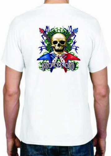 Erwachsene DryBlend® T-Shirt - ( ROCK ON SKULL - BIKER / CHOPPER ) - Bild 12 von 45