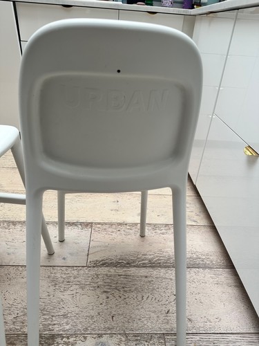 Pair of White Ikea Urban Junior Chairs - raised up. Great condition. - Picture 8 of 12