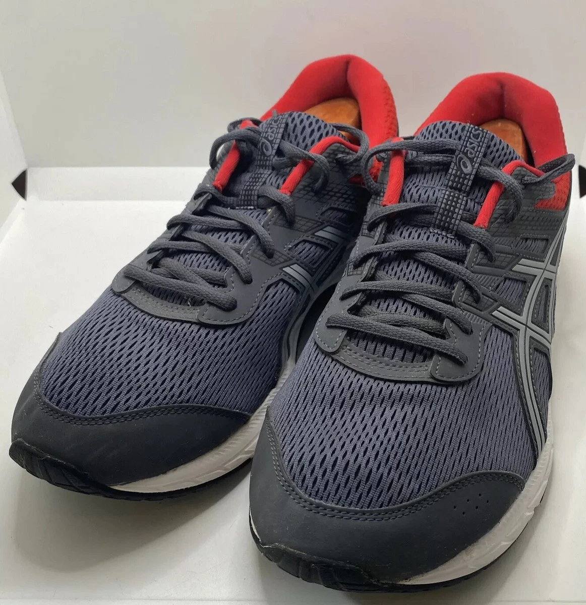 ASICS GEL Contend Men s Running Shoes Size 11 W Grey Red 1011A666