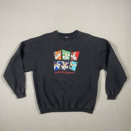 Vintage Looney Tunes Wile E Coyote Sweatshirt Herren groß bestickt Studio Store 90er - Bild 1 von 9