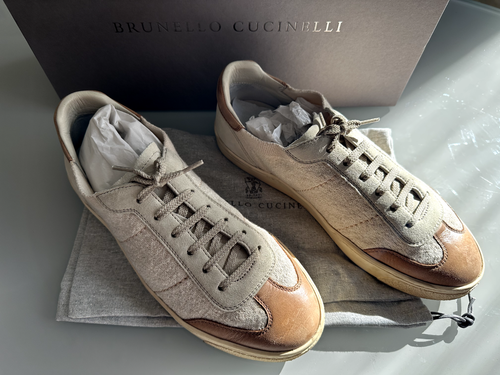 Brunello Cucinelli Sneaker Ultra-Luxury Textile Leather Mix New: 850 Euro - Bild 9 von 14