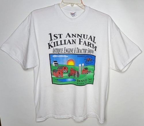 Vintage Killian Farm 1st Annual Antique Engine and Tractor Show 2001 T-Shirt Size XL - Bild 1 von 7