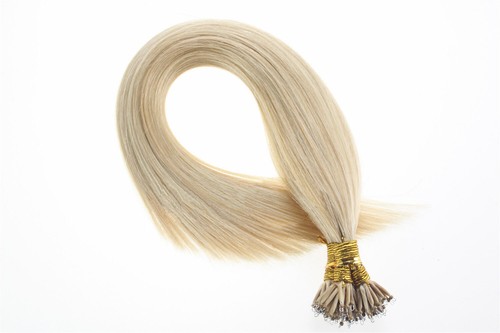 Nano Anello Punta 100%Estensioni Capelli Umani Micro Loop Perline Remy Capelli Russi 16-24" - Foto 101 di 122