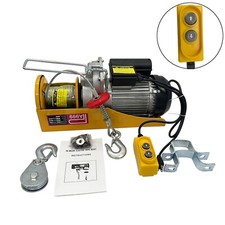 2000 LBS Electric Hoist Crane Multifunctional Lift Wired Remote Control 220V