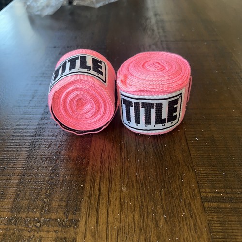 Title Boxing 180" Semi Elastic Mexican Handwraps Neon Pink New - Picture 4 of 9