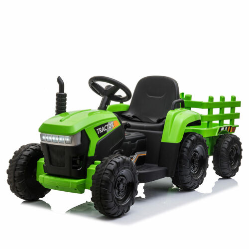 12V Electric Kids Ride On Tractor Battery Powered Toy w/ Trailer Christmas Gift - Picture 12 of 19