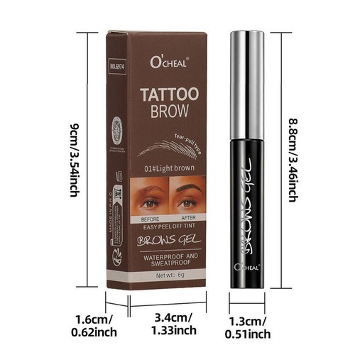 Eyebrow Tattoo Gel Easy Peel off Long Lasting Waterproof Gel Brows C9Z6 - Picture 2 of 26