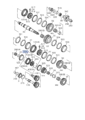 パーツ saikyoforty 4HK1 Mianshaft 6th Gear Transmission Gear 8-97386580-0