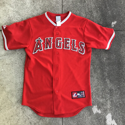 Majestic Los Angeles Angels Baseball Anaheim Red Jersey Men