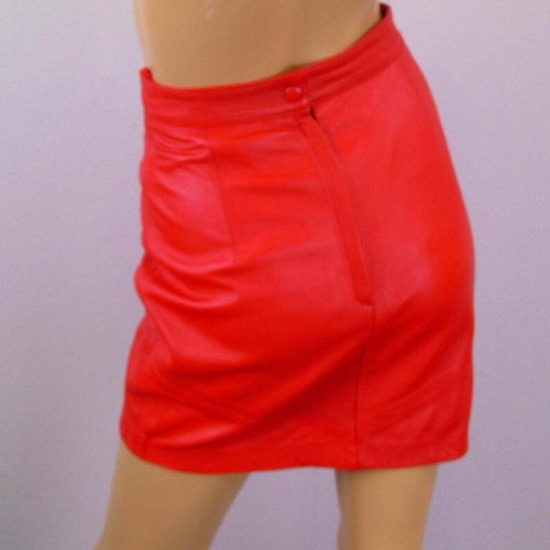 Vintage 80er Lederkombi Lillie Rubin rot Rockabilly Münznieten Glam Rock - Bild 7 von 10