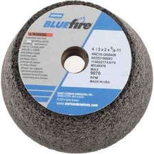 Norton Type 11 Grinding Wheel: Q Hardness Vry Coarse 16 Grit, 4" Diam x 2" Thick