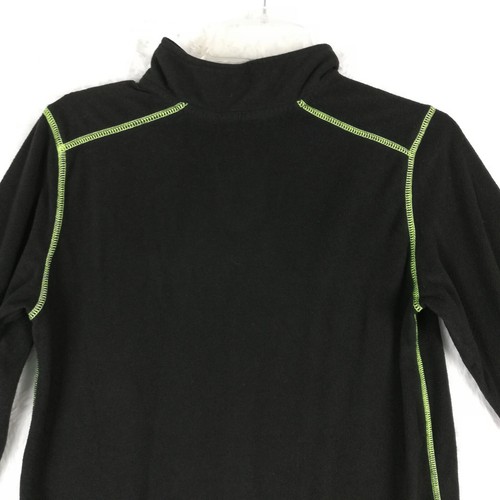 Mambo Australia Youth Jacket Fleece Black 1/4 Zip Neon Yellow Long Sleeve XL 18 - Picture 6 of 12