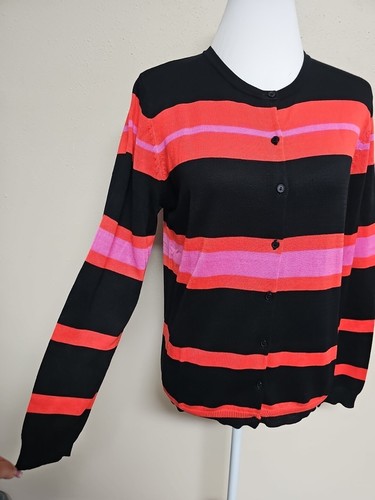 NWT JESSICA HOLBROOK Women's Cardigan Long Sleeve Striped Button Down.Size S - Picture 5 of 13