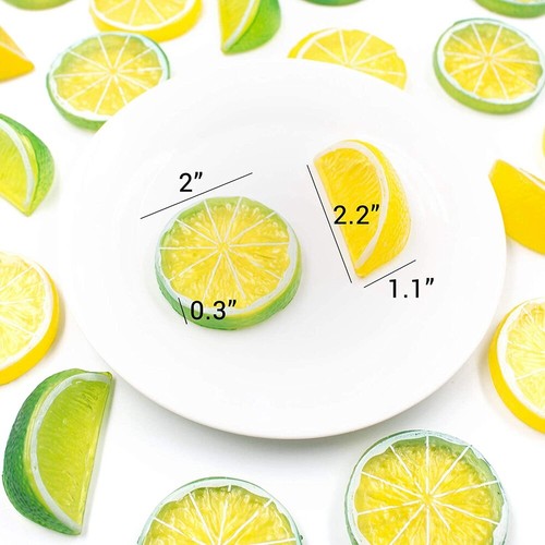 10PCS Artificial Lemon Slice Simulation Block-Double Side Decorative Fruit Model - Picture 3 of 14