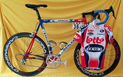 Dossard Cycliste équipe Lotto–Domo 2003-2004 - Taille S (46) - Marque Vermarc Sport - Occasion Très Bon état