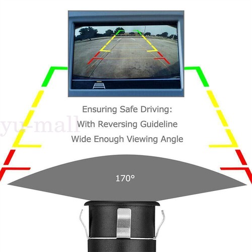 8 LED Car Backup Rear View Reverse Parking HD Camera Night Vision Waterproof - Picture 11 of 13
