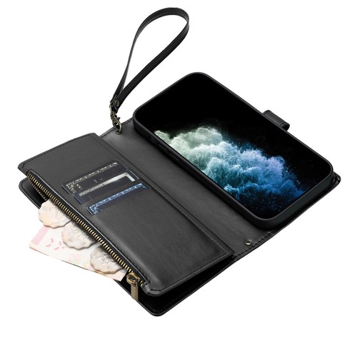 For Google Pixel 7/7a 6/6a Pro Flip Leather Zipper Wallet Kickstand Phone Case - Picture 6 of 57