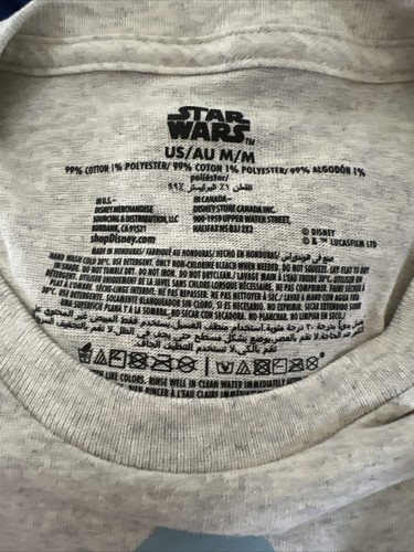 T Shirt Disney Park Star Wars Leia Men Adult NOT YOUR AVERAGE PRINCESS SIZE M - Picture 5 of 5