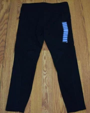 NEW Womens ACTIVE LIFE Black Mesh Inserts Thick Waist Active Pants Sz M