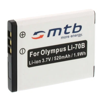 MTB MORE ENERGY Batería Li-70b Li70b para Olympus FE-4020, 4040, 5040 / VG-110, 120, 130, 140