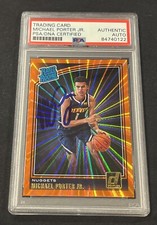 MICHAEL PORTER JR Signed 2018-19 Donruss Orange Holo Rookie Card RC PSA/DNA AUTO