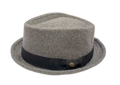 Men's Diamond Shape 100% Wool Small Brim Fedora with Adjustable Drawstring - Picture 10 of 51