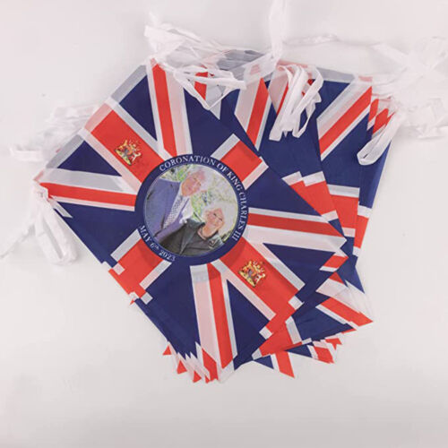 Union Jack Bunting Bandiera Reale Festa Compleanno Street Party Decorazione 10M - Foto 15 di 16