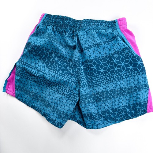 Nike Dri-Fit Girls XL Athletic Shorts Aquatic Blue Purple Lined Elastic Waist - Picture 9 of 9