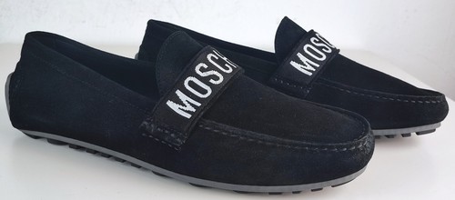 MOSCHINO Mokassins mit Logo-Print Shoes Herren Designer Leder Schuhe Gr.42 NEU - Bild 20 von 20