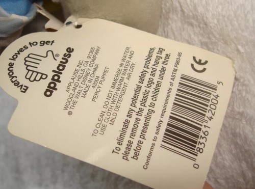 Disney Pocahontas Plush Dog Percy Pug Applause Puppet Doll Stuffed Animal - Picture 4 of 6