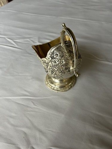 VINTAGE SILVER PLATE SUGAR BOWL SCUTTLE DISH {NO SCOOP} FROM JAPAN - Picture 2 of 7