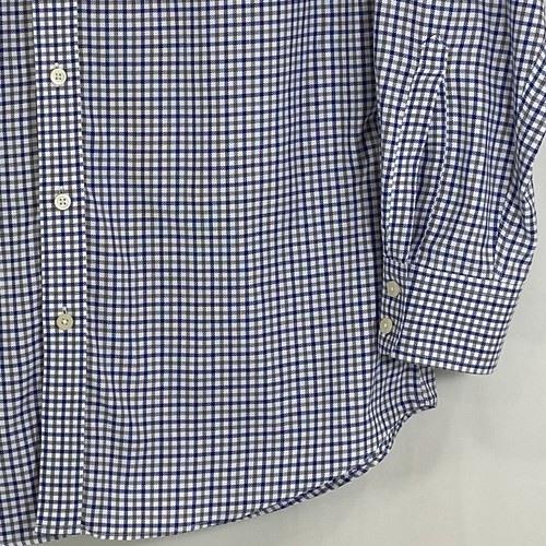 Charles Tyrwhitt blau grau kariertes Hemd 16/35 gespreizter Kragen bügelfrei Slim Fit - Bild 4 von 11