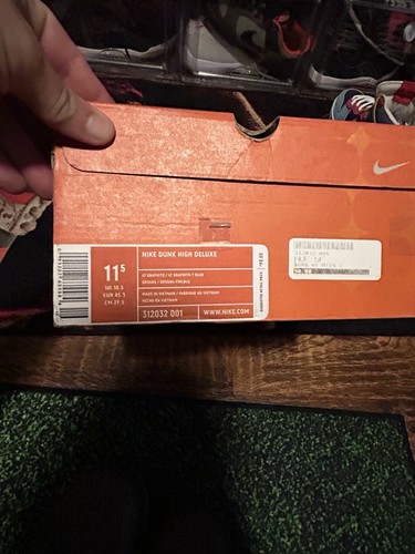 Size 11.5 - Nike Dunk Deluxe High Gray Used With Og Box 312032-001 Rare Ostrich - Picture 10 of 10