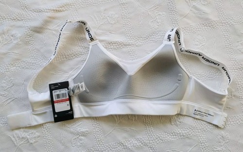UNDER ARMOUR WOMEN'S INFINITY HIGH IMPACT FITTED SPORTS 2.0 BRA. WHITE~XS A-C/TP - Picture 4 of 15