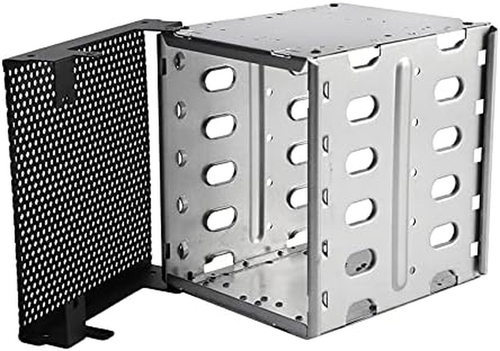 Stainless Steel Hard Drive Cage, 5.25" to 5X 3.5" Rack SAS for Computer SATA HDD - Picture 2 of 12