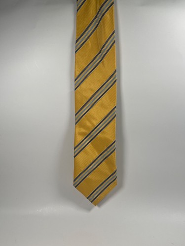 R P Cravatte Gold Striped Tie 58" x 3.75" - Picture 4 of 4