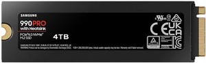 Samsung 990 PRO 4TB M.2 NVMe Internal SSD with Heatsink - Black (MZ-V9P4T0GW)