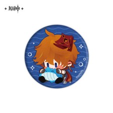 miHoYo Genshin Impact Plush Badge Tartaglia Cute Emblem Original Official Goods