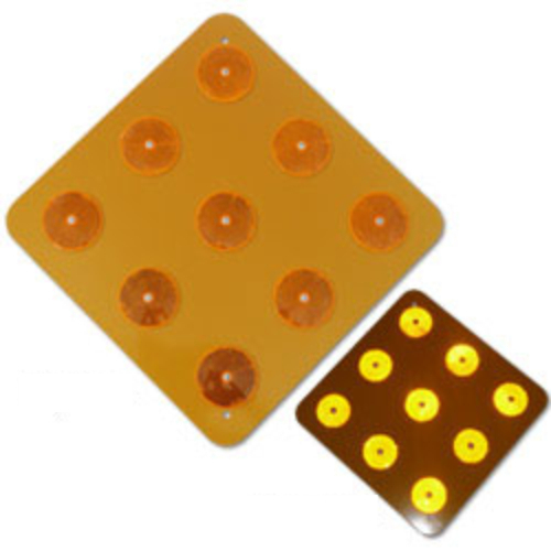 Typ I OM1-1 gelb reflektierende Taste Objekt Marker Abgrenzungszeichen - 18 x 18 - Bild 1 von 1