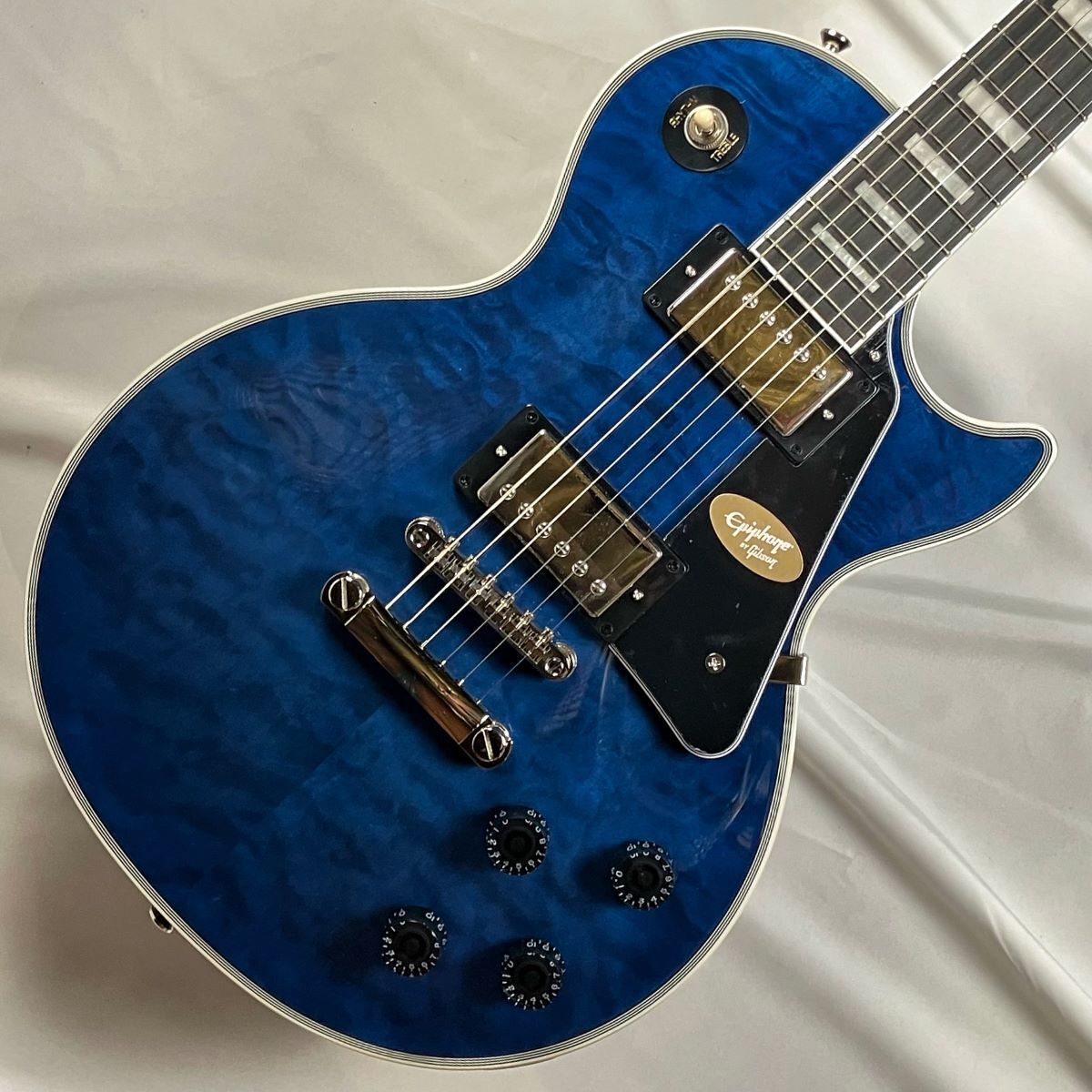 Epiphone Les Paul Custom Quilt Viper Blue Electric Guitar Epiphone Les Paul Custom Quilt Viper Blue Electric Guitar