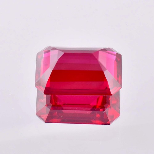 AAA+ Natural Mozambique Blood Red Ruby Emerald Cut Loose Gemstone GIT Certified - Picture 5 of 7