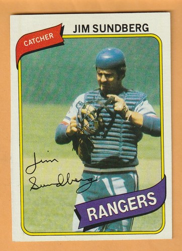 Jim Sundberg Texas Rangers 1980 Topps #530 Iowa Hawkeyes Galesburg Illinois 13A