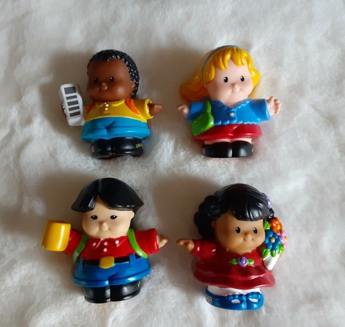 Mattel LITTLE PEOPLE African American Boy Caucasian Spanish Asian Toy Figures - Picture 2 of 8