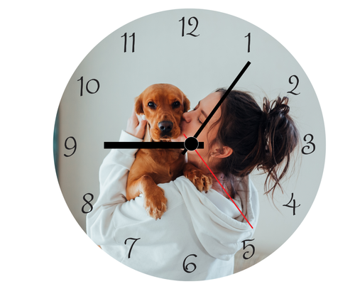 Personalised Wall Glass Photo/ CLOCK Custom /Any photo/ Gift Birthday Best Gift - Picture 6 of 8