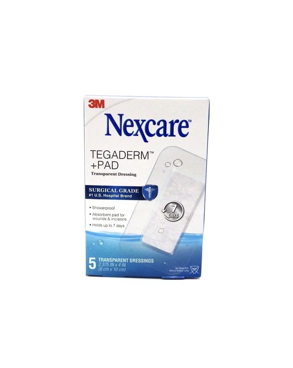 3M Nexcare Tegaderm Pad Transparent Dressing Surgical Grade 5